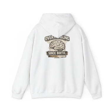 Overthinking Since Birth Hoodie — Diamond & Brain Graphic Sweatshirt