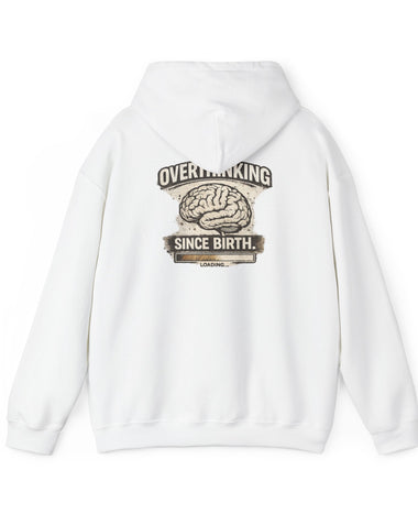 Overthinking Since Birth Hoodie — Diamond & Brain Graphic Sweatshirt
