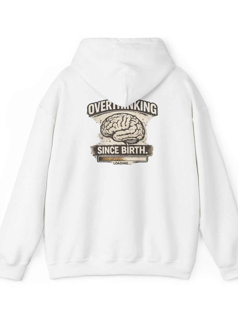 Overthinking Since Birth Hoodie — Diamond & Brain Graphic Sweatshirt