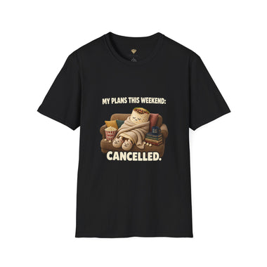 T‑Shirt — “My Plans This Weekend: Canceled” Cozy Burrito Lounge Tee